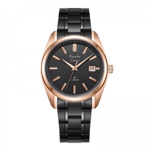 Alexandre Christie AC 8660 Rosegold Black Man MDBBRBA